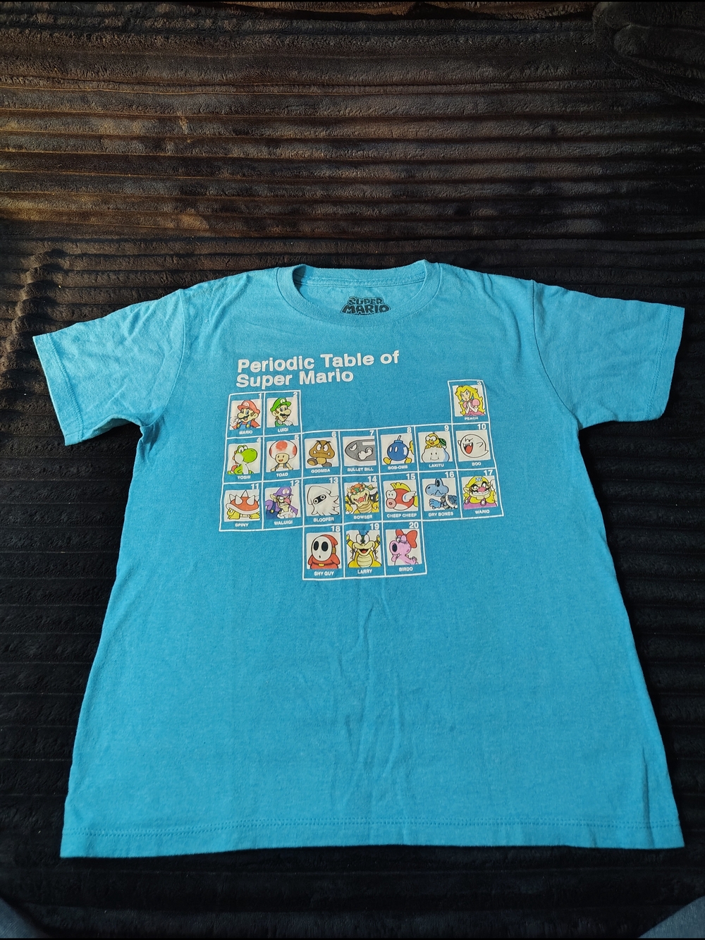 Nintendo 'Periodic Table of Nintendo' Kids T‑Shirt in Light Blue
